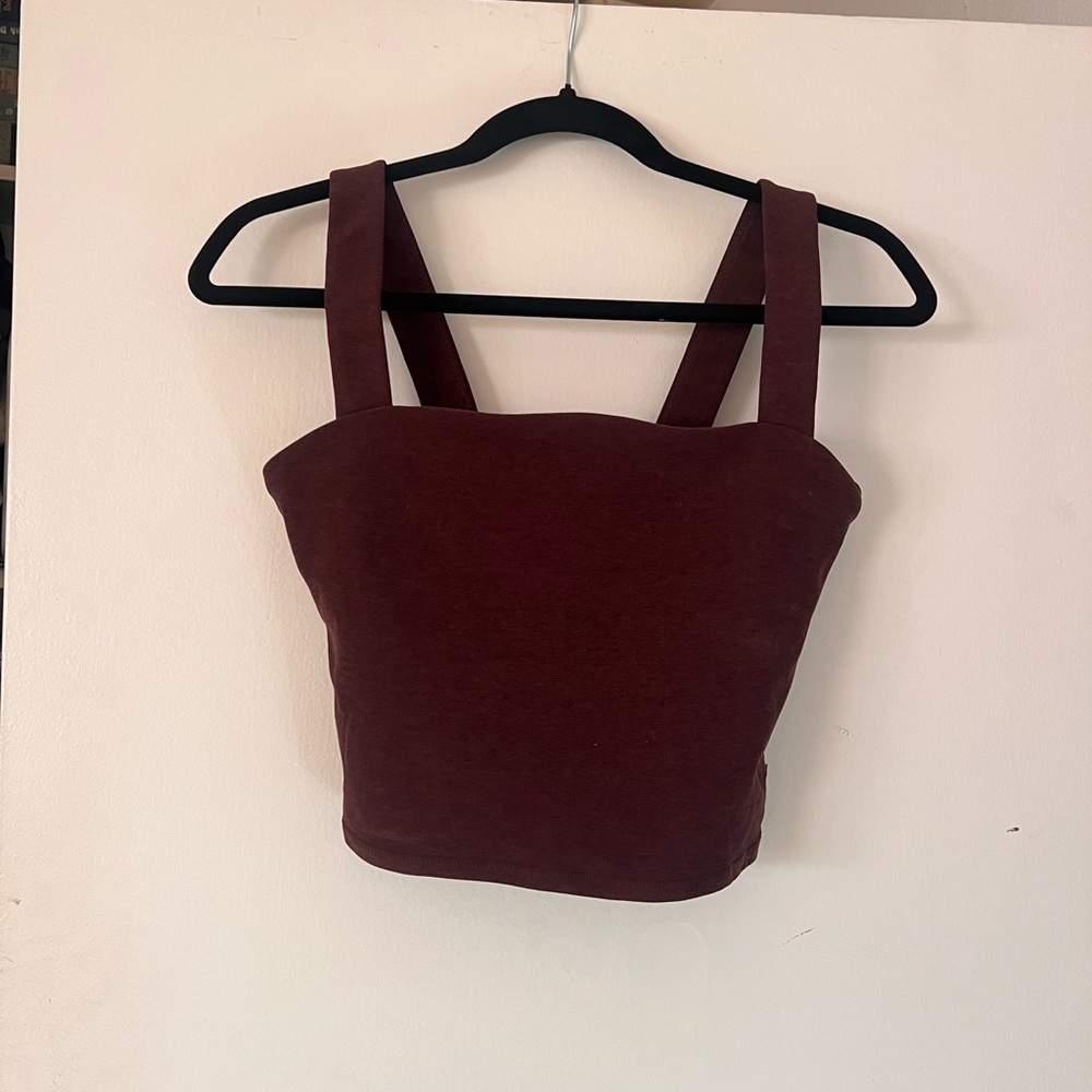 Vuori Elevation Square Neck Tank Top Burgundy